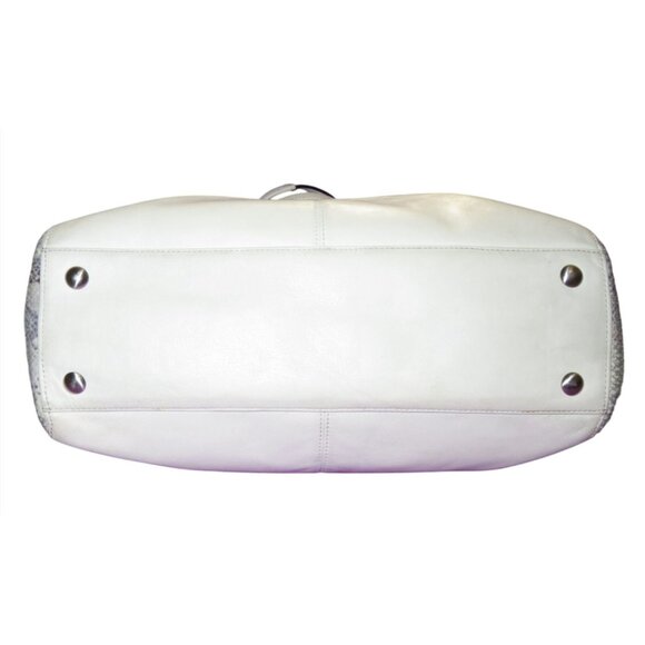 Coach 2014 Taylor Ivory Mixed Exotic Python Leather Alexis Shoulder Tote Bag - Picture 5 of 13